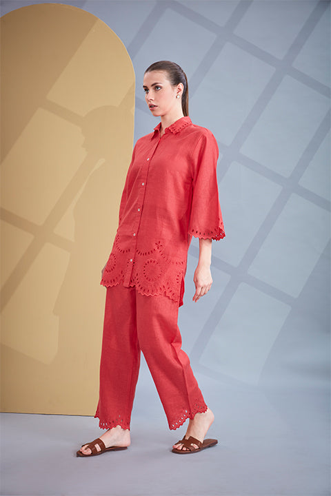 Scarlet edge Co-Ord Set