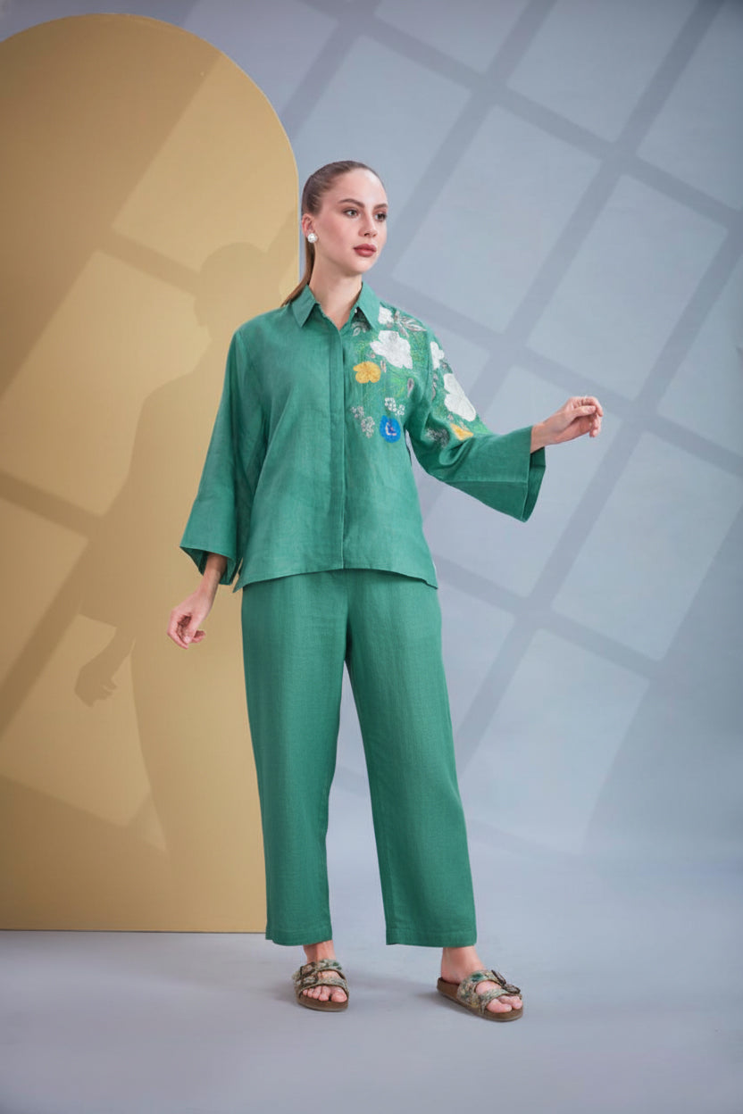 Emerald bloom Co-ord Set