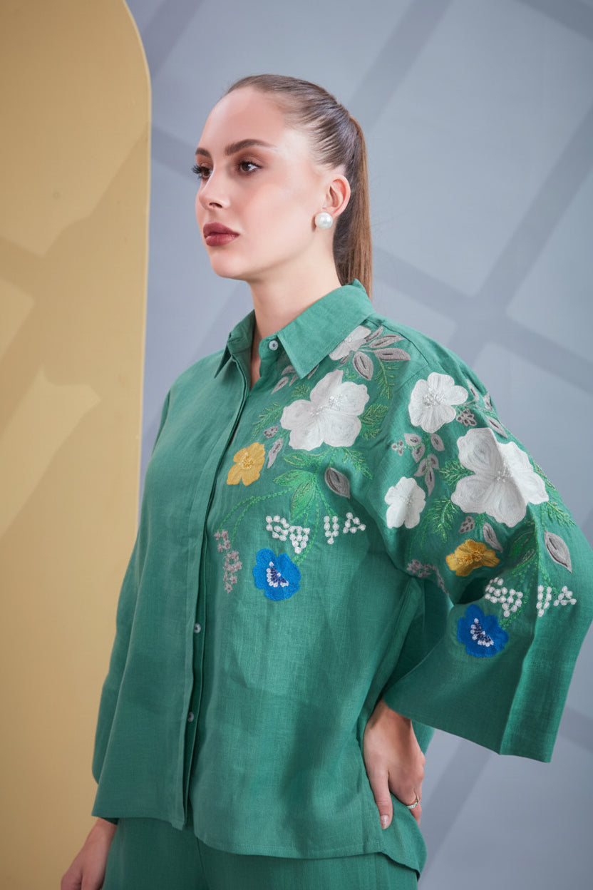 Emerald bloom Co-ord Set