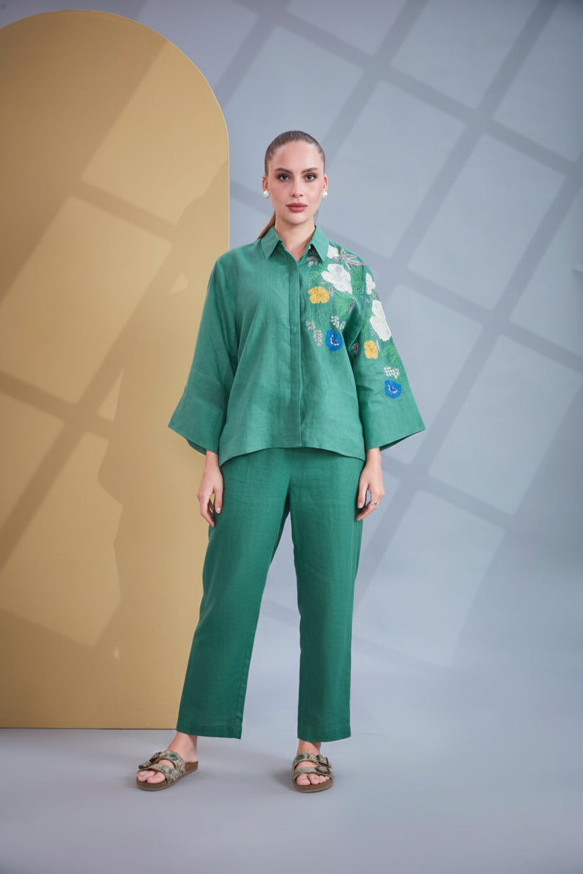 Emerald bloom Co-ord Set