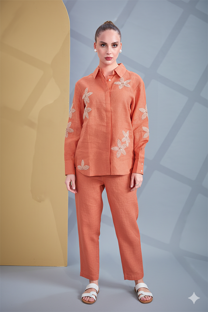 Orange Cream Co-Ord Set