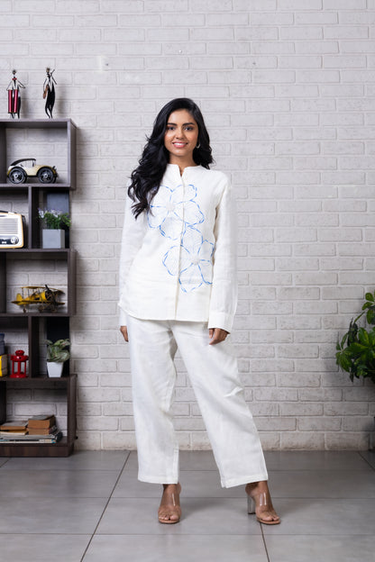 Ethereal Off-White Linen Co-Ord Set