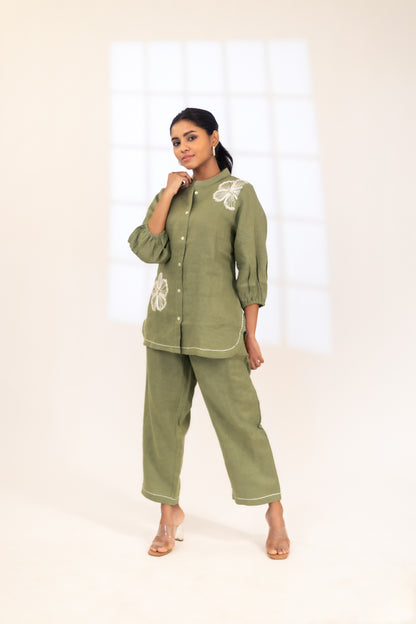 Sage Splendor Adorned Co-Ord Ensemble