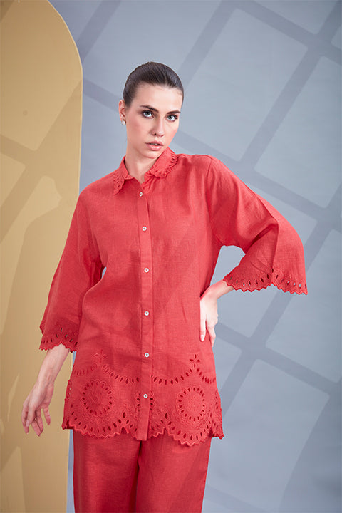 Scarlet edge Co-Ord Set