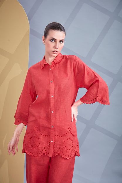 Scarlet edge Co-Ord Set