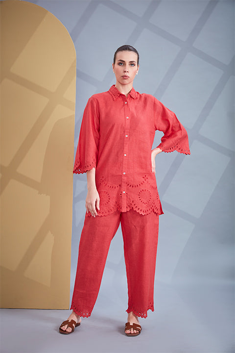 Scarlet edge Co-Ord Set