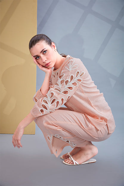 The Peach gaze Co-Ord Set