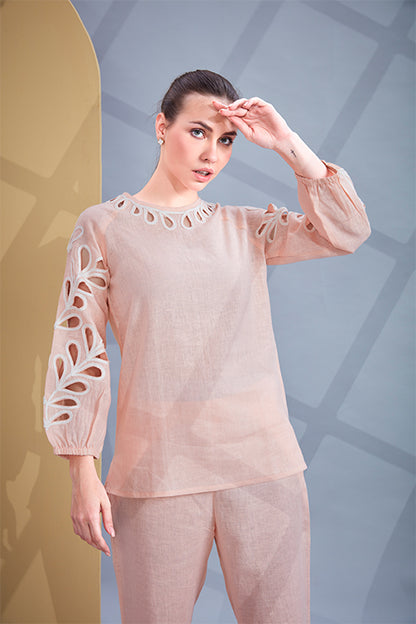 The Peach gaze Co-Ord Set