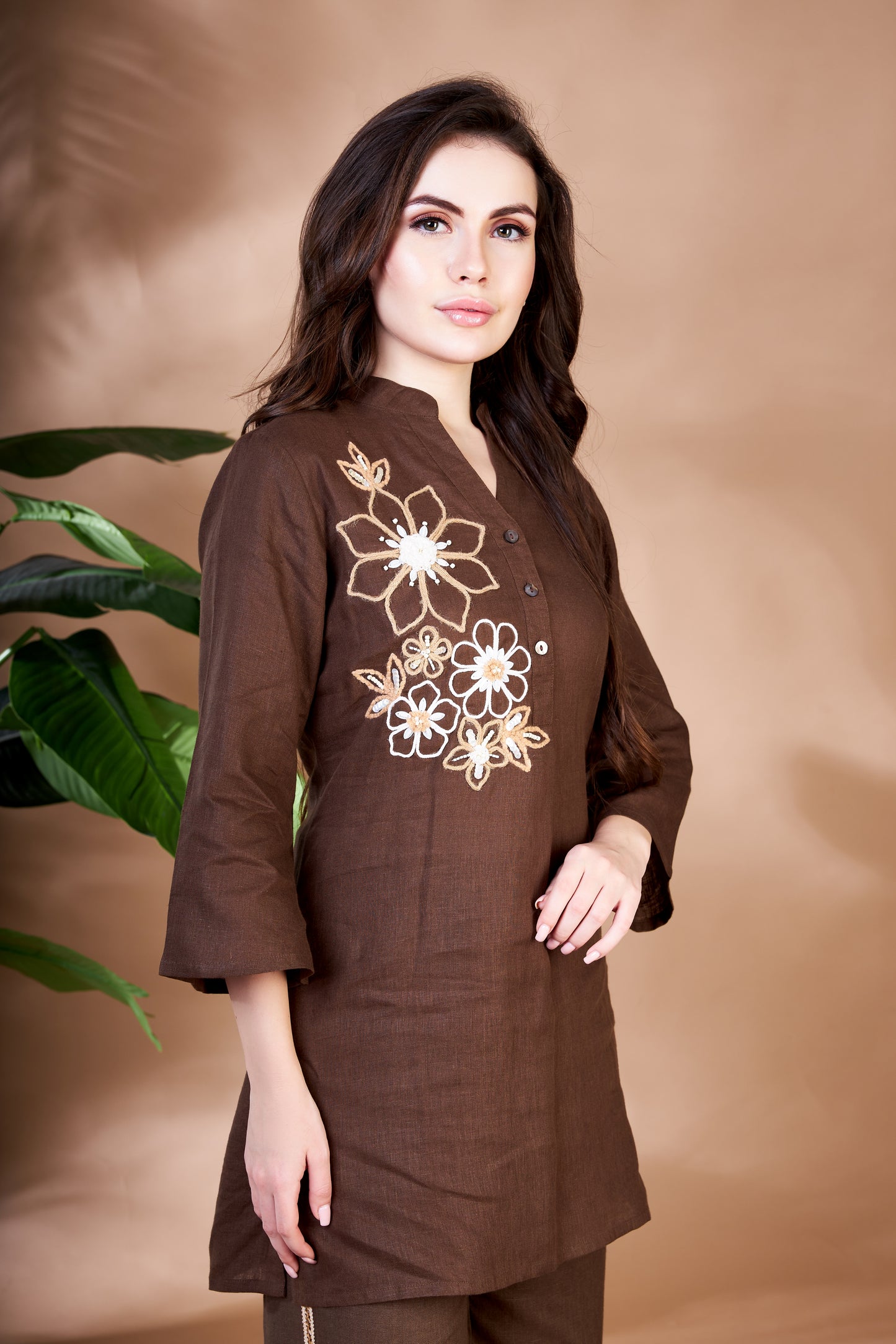 Earthy Jute Tunic Set