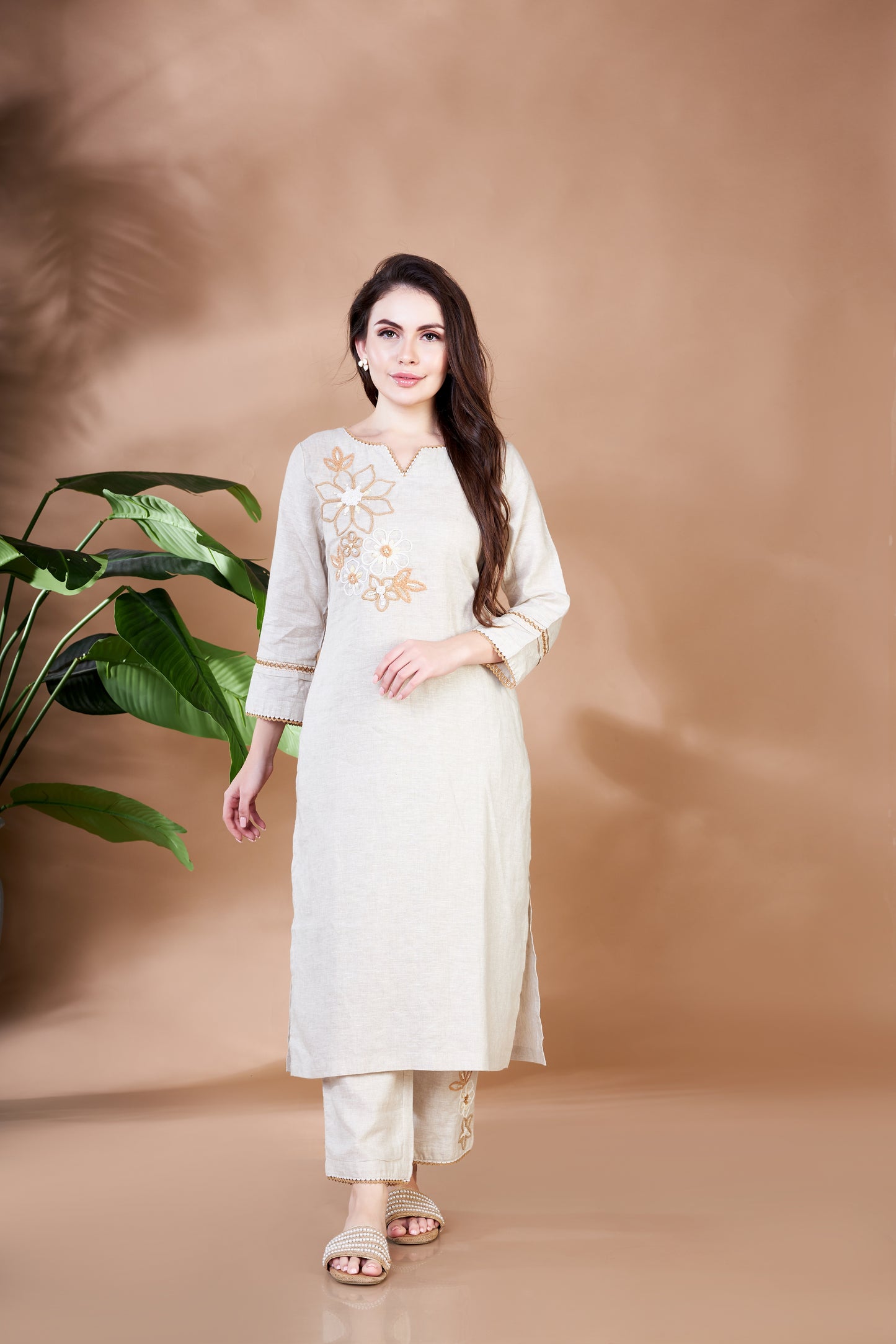 Linen Shore Kurti Set