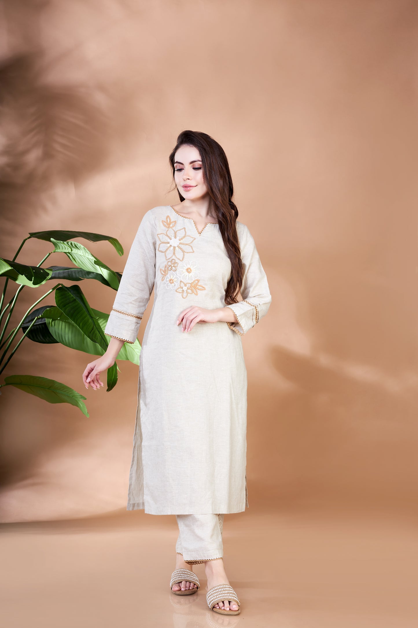 Linen Shore Kurti Set