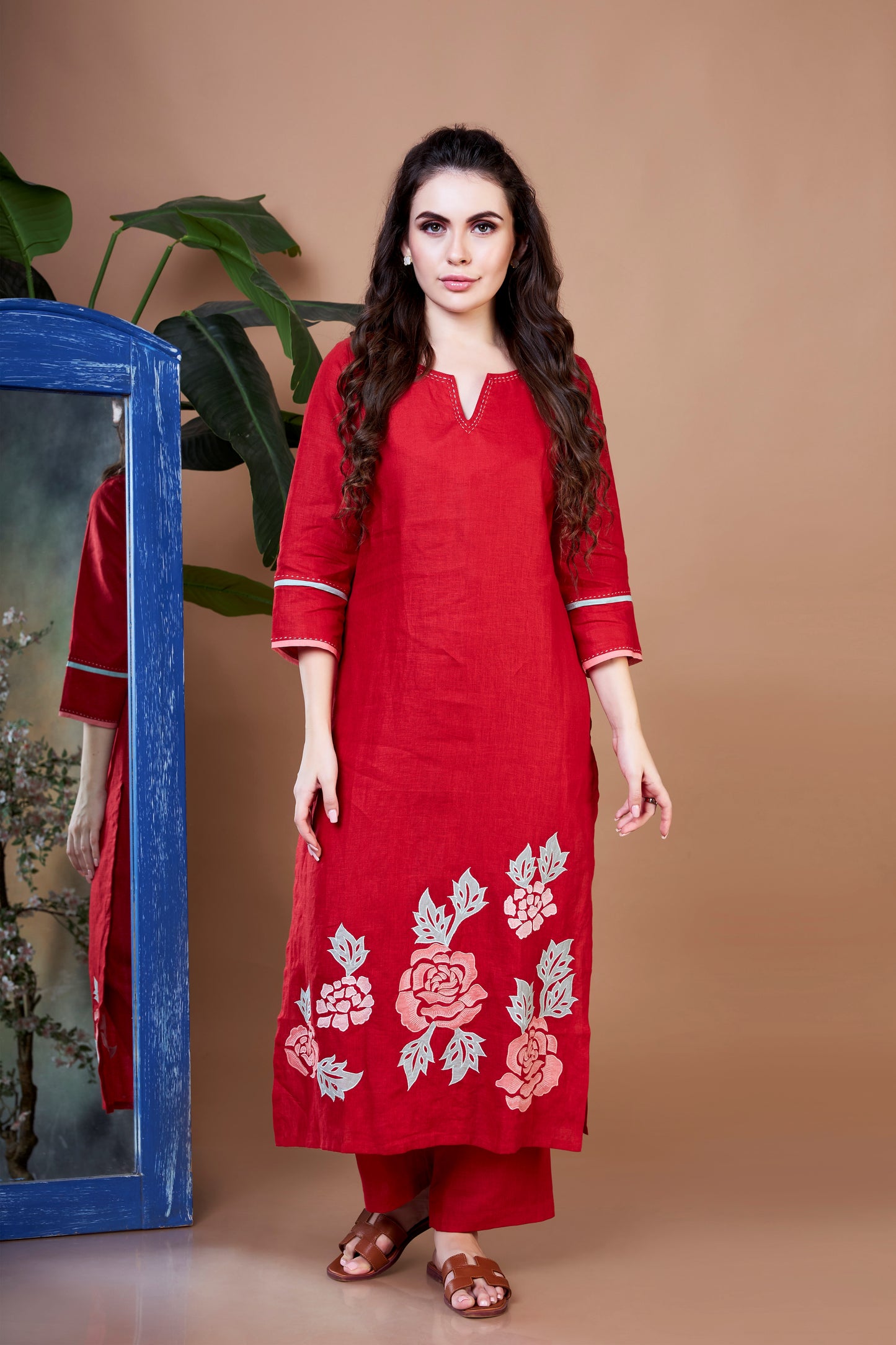 Ruby Bloom Kurta Set