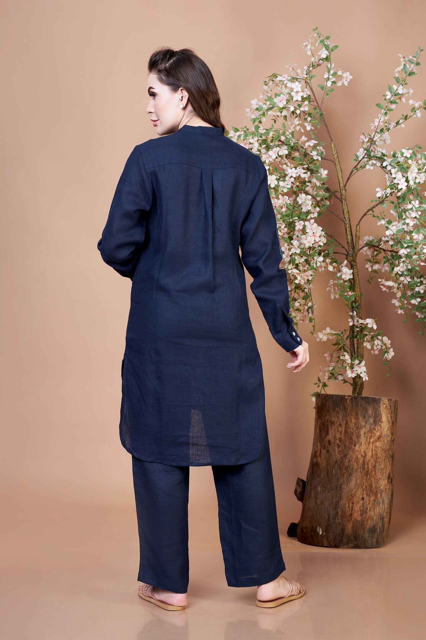 Navy Blue Meadow Tunic Set