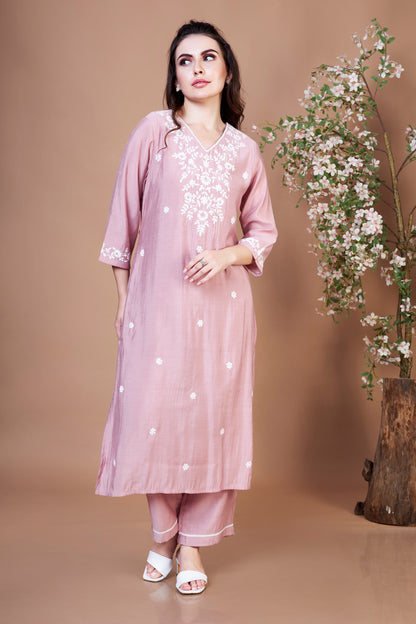 Pink Frost Kurta Set