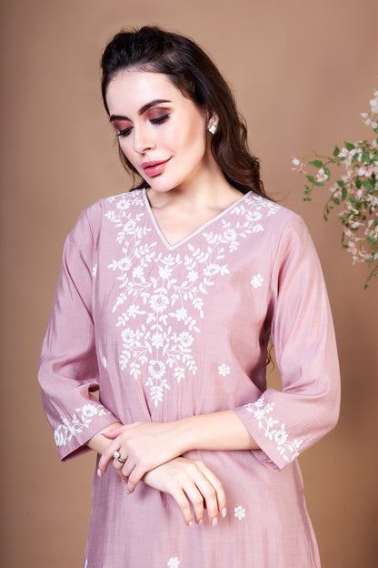 Pink Frost Kurta Set