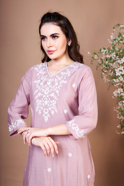 Pink Frost Kurta Set