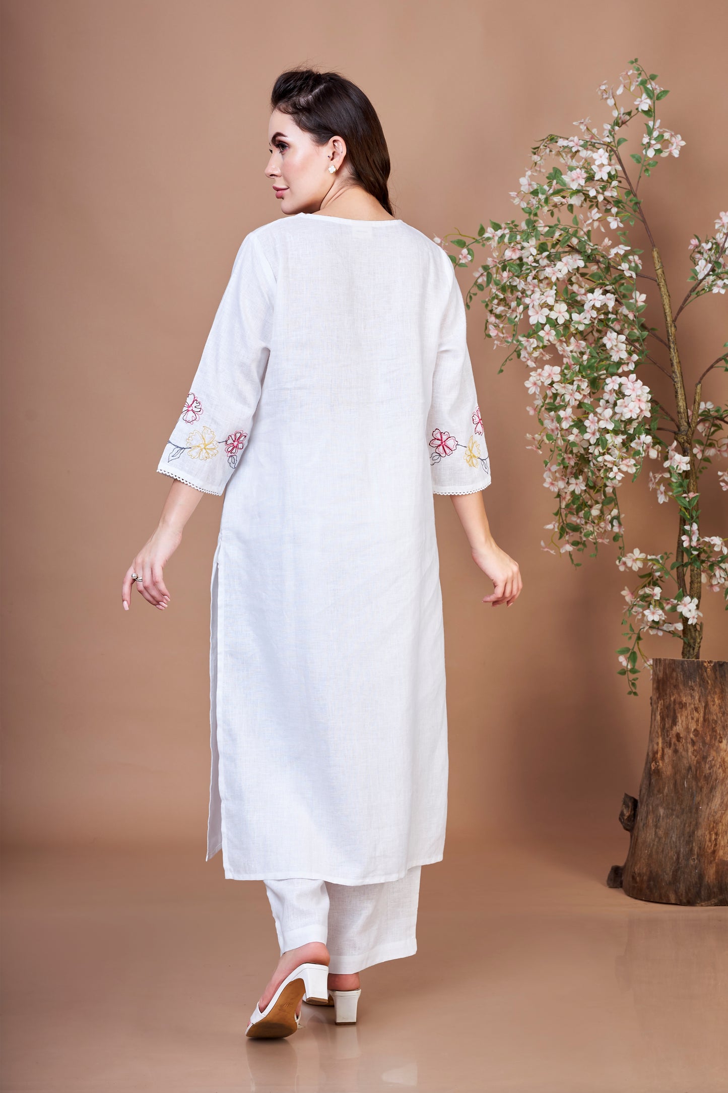 Ivory Blossom Tunic Set