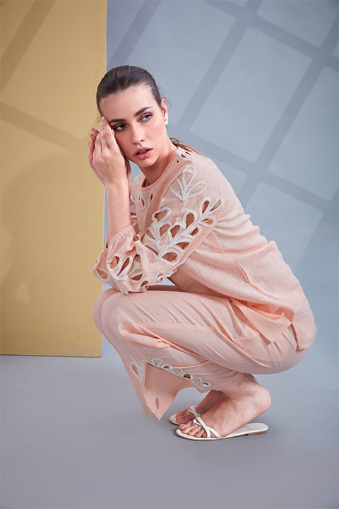 The Peach gaze Co-Ord Set