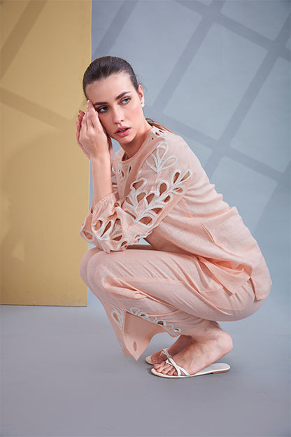 The Peach gaze Co-Ord Set